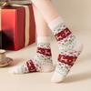 5Pairs Santa Claus Wool Socks Cotton Knit Santa Stockings Fashion Christmas Socks  Unisex