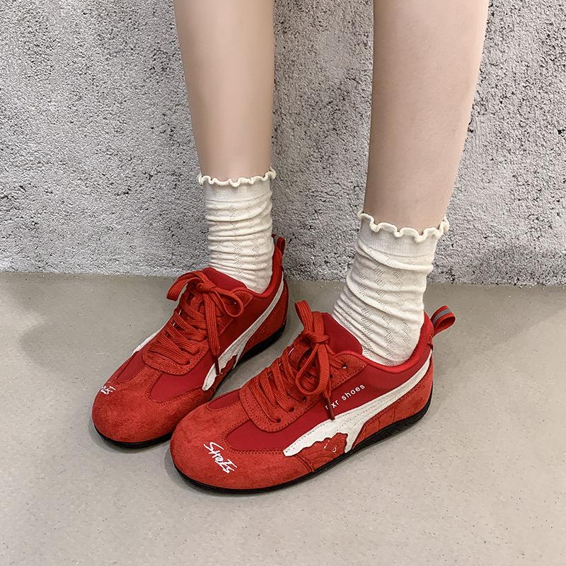 Inner Height Increase German Training Shoes Women's 2025 Summer New Retro Versatile Forrest Gump Shoes Casual Muffin Platform Sports Board Shoes