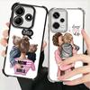 Baby Mom Girls Plating Phone Case For Xiaomi Redmi Note 14 15 Pro Plus 13 12 11 11S 11T 10 9S 9 5G Anti-Fall Airabag Cover