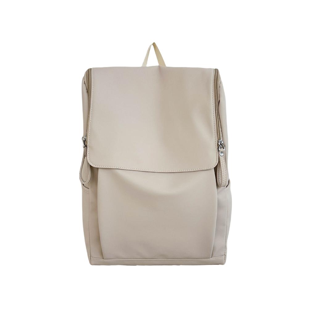 Schoolbag trendy leather backpack men's large capacity British PU computer bag college student backpack Korean version casual schoolbag women