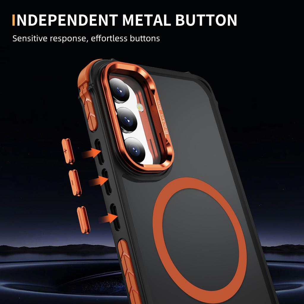 For Samsung Galaxy A05s 4G Case with Lens Kickstand Matte Phone Back Cover Compatible with MagSafe