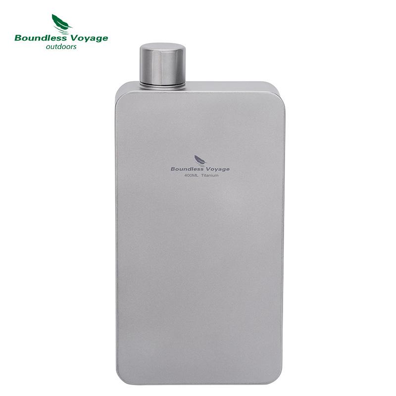 Essential Pure Titanium 400ml Hip Flask: