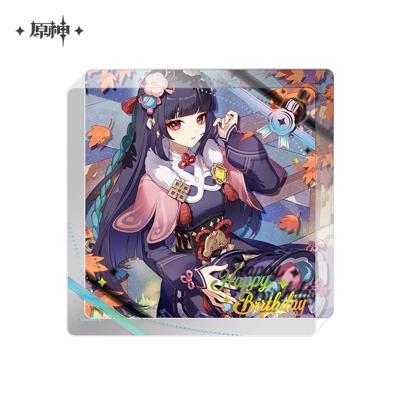 Sunsyea Genshin Impact Official Merch miHoYo Original 2025 Birthday Series Acrylic Coaster Alhaitham Ayato Baizhu Wanderer Diluc