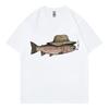 Rainbow Trout Fishing Funny Fish Smoking Meme Tshirt High Quality Fashion Oversized Tshirts Unisex Unisex Casual Cotton T Shirts