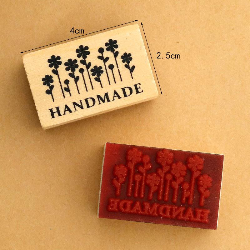 Handgemachter runder Stempel Scrapbooking DIY Basteln Dekoration Kleine Stempel Kinder Party Supplies Kindergarten Handarbeitsmaterial 1Stk