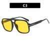 Vintage Classic  Designer Double Bridge Square Sunglasses Women For Men Male Luxury Sun Glasses Punk Big Frame Shades UV400