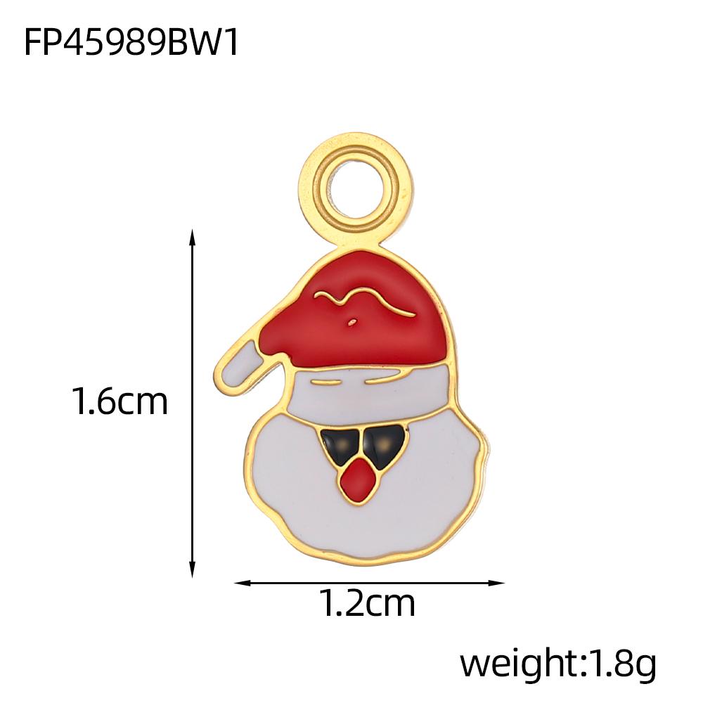 CARLIDANA Unique Diy Jewelry Charms Accessories Tree Santa Claus Enamel Christmas Charms for Bracelet Necklaces Waterproof