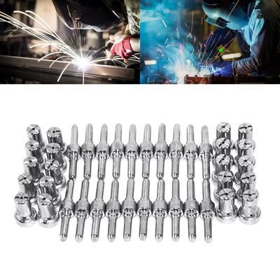 40PCS Consumable Copper Extended Tip Electrodes & Long Nozzles for PT31 LG40 40A Plasma Cutter Long Tips Accessories