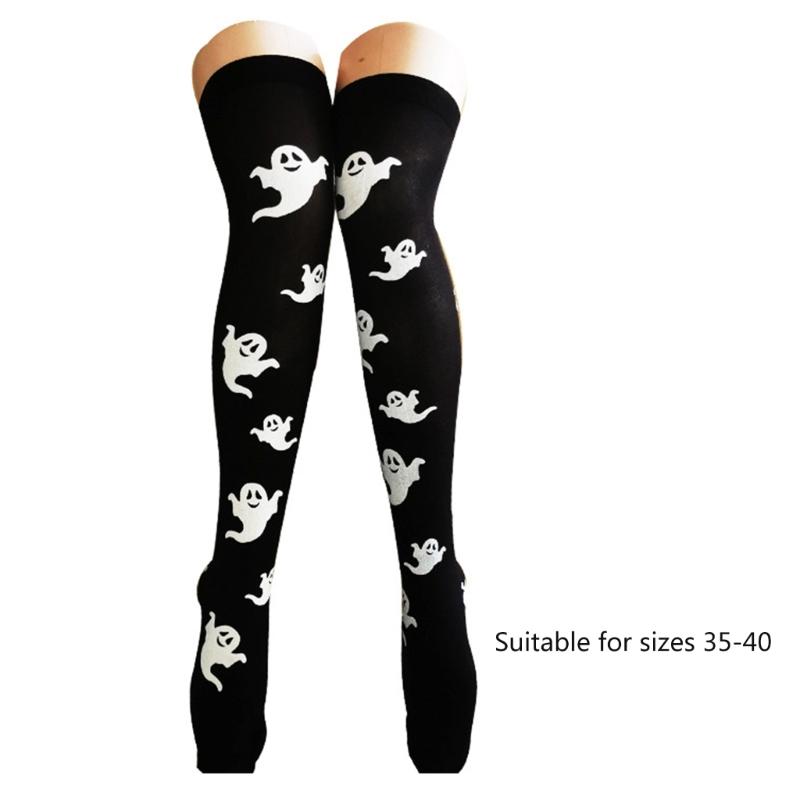 1 Pair Halloween Stockings Thigh High Long Stockings Over Knee Socks Bat Socks Cosplay Festival Stockings for Women Girl