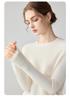 Luxuriously Soft 100% Cashmere Women's Sweater: Round Neck, Solid Color, Relaxed Fit, Perfect for Autumn and Winter.