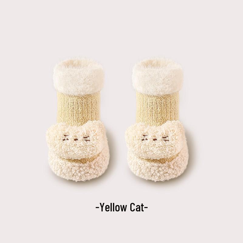 Cartoon Infant Non-Slip Mid-Calf Winter Socks - Thick & Warm Floor Shoes