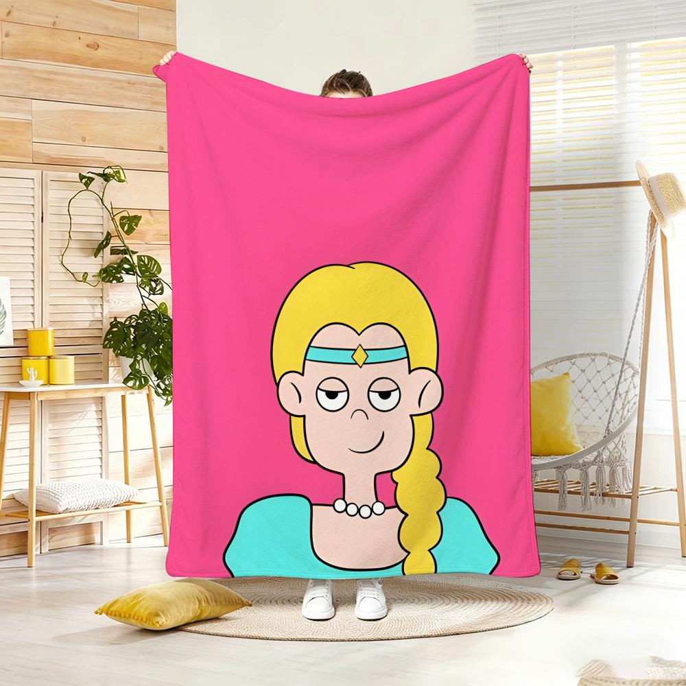 Art Illustration P-Pop Art Character Throw Lightweight 240G Flannel Blanket Soft Skin-Friendly For Summer Cooling