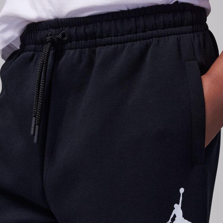 Jordan Alphabet Print Lace-up Casual Knit Sweatpants Kids Bottoms Black FZ1927-010