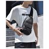 Men's Chest Bag USB Design Messenger Backpack Retro Fabric Shoulder Messenger Bag Sports Small Bag