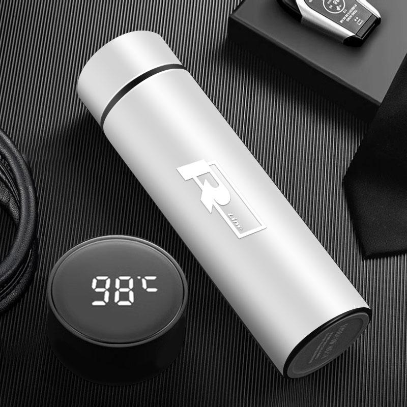 500ML Car Vacuum Cup 304 Stainless Steel Thermos Flask For VW GTI Polo Golf Passat Tiguan Arteon Touareg CC Taigo Caddy Jetta