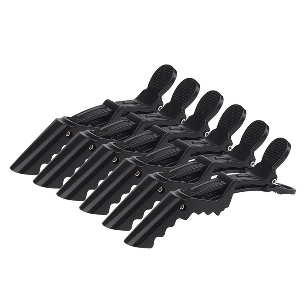 Pack Of 7 Neutral Alligator Double-Hinged Hair Clips For Women Hair Styling Professional Salon Use