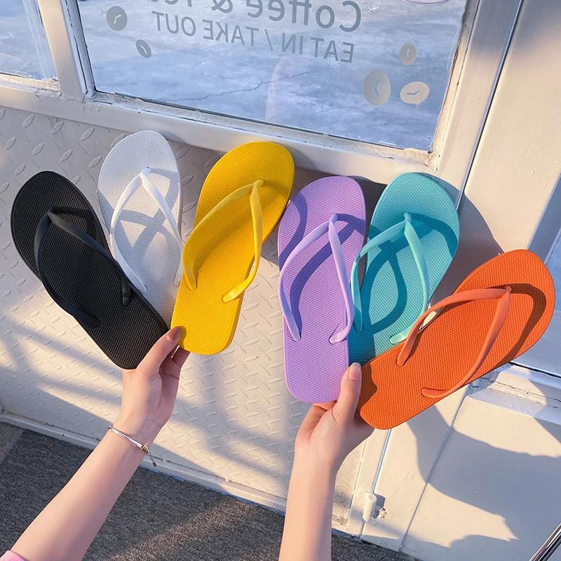 

Women Summer Flip Flop Slippers Antiskid Bathroom Bathing Beach Beach Plywood Summer Cool Slippers Non-slip Breathable Fashion