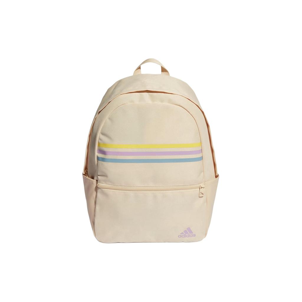 Adidas Recycled Polyester Plain Weave Fabric Backpack Unisex Sand & Yellow IL5778