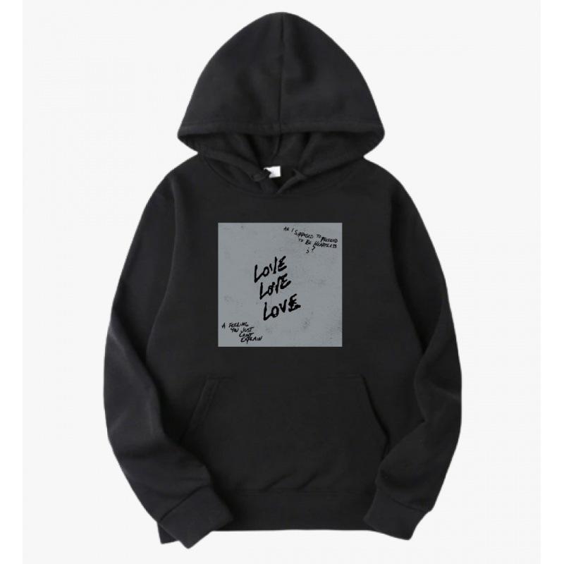 The new printed men's and women's same versatile hooded sweater is provided.