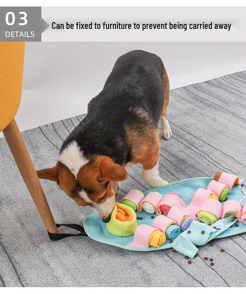 Pet Sniffing Puzzle Mat: Slow Feeder & Emotion Soother for Dogs & Cats