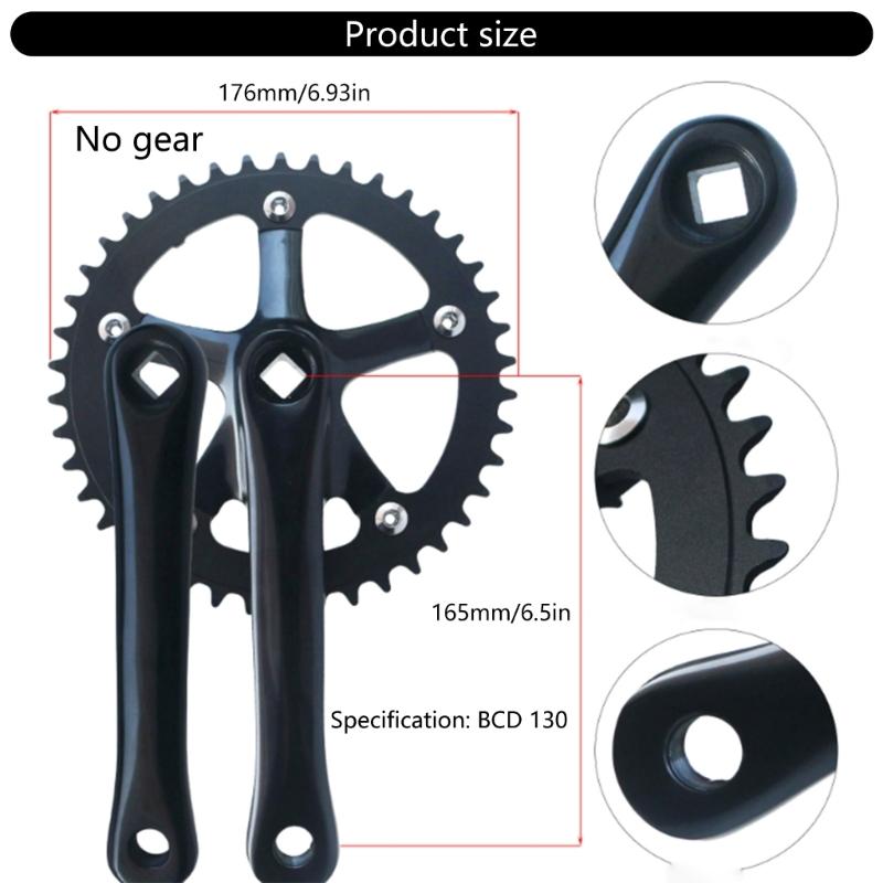 Aluminum Alloys Crankset Versatile Mountain Bike Crankset Bicycles Cranks Arm for Long Distances Cycling