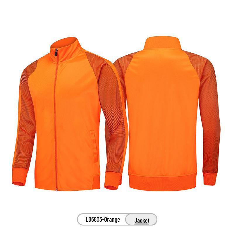 Kinder Herfst Winter Warm Voetbal Trainingspak - Jas met Lange Mouwen en Pluche Voering met Teamopdruk voor Jongens en Meisjes