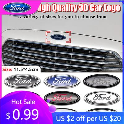 Adesivo de Carro Ford 1 Peça 11,5cm Tampa Adesiva de Emblema Frontal Traseiro do Porta-malas para Ford Focus Mondeo Edge Ecosport Ranger Fiesta Fusion K