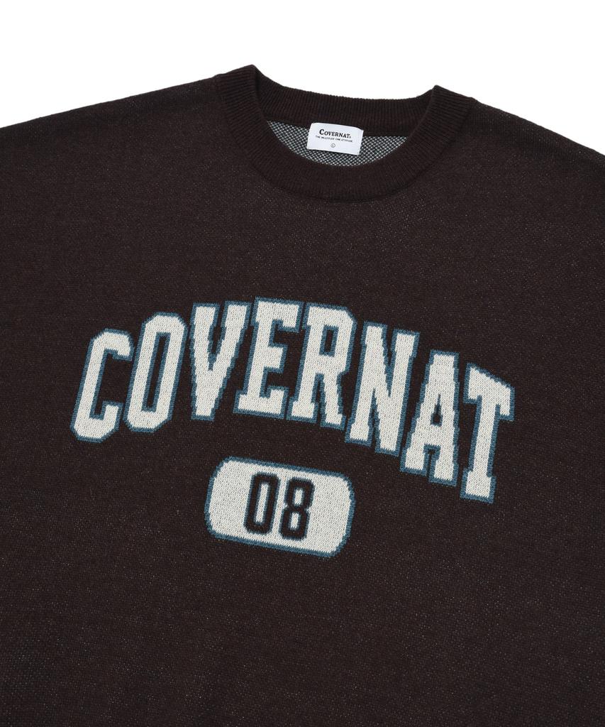 COVERNAT Arch Logo 08 Crewneck Knit Chocolate