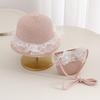 Girls' French Summer Straw Sun Hat - Wide Brim, UV Protection, Breathable Design