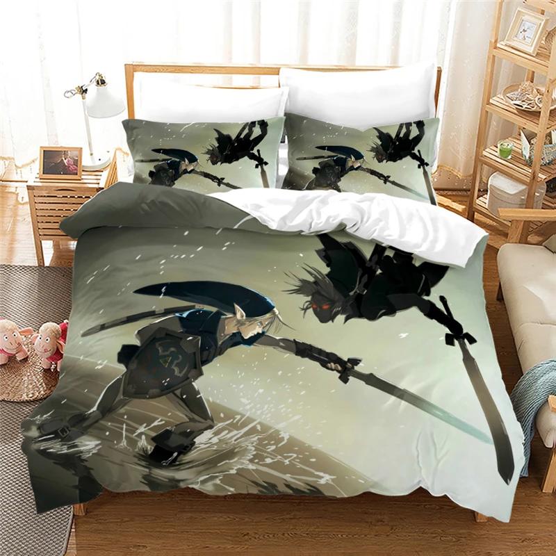 3d Zeldas Game Pattern Duvet Cover Set with Pillowcase Bedding Set Single Double Twin Full Queen King Size for Bedroom Decor