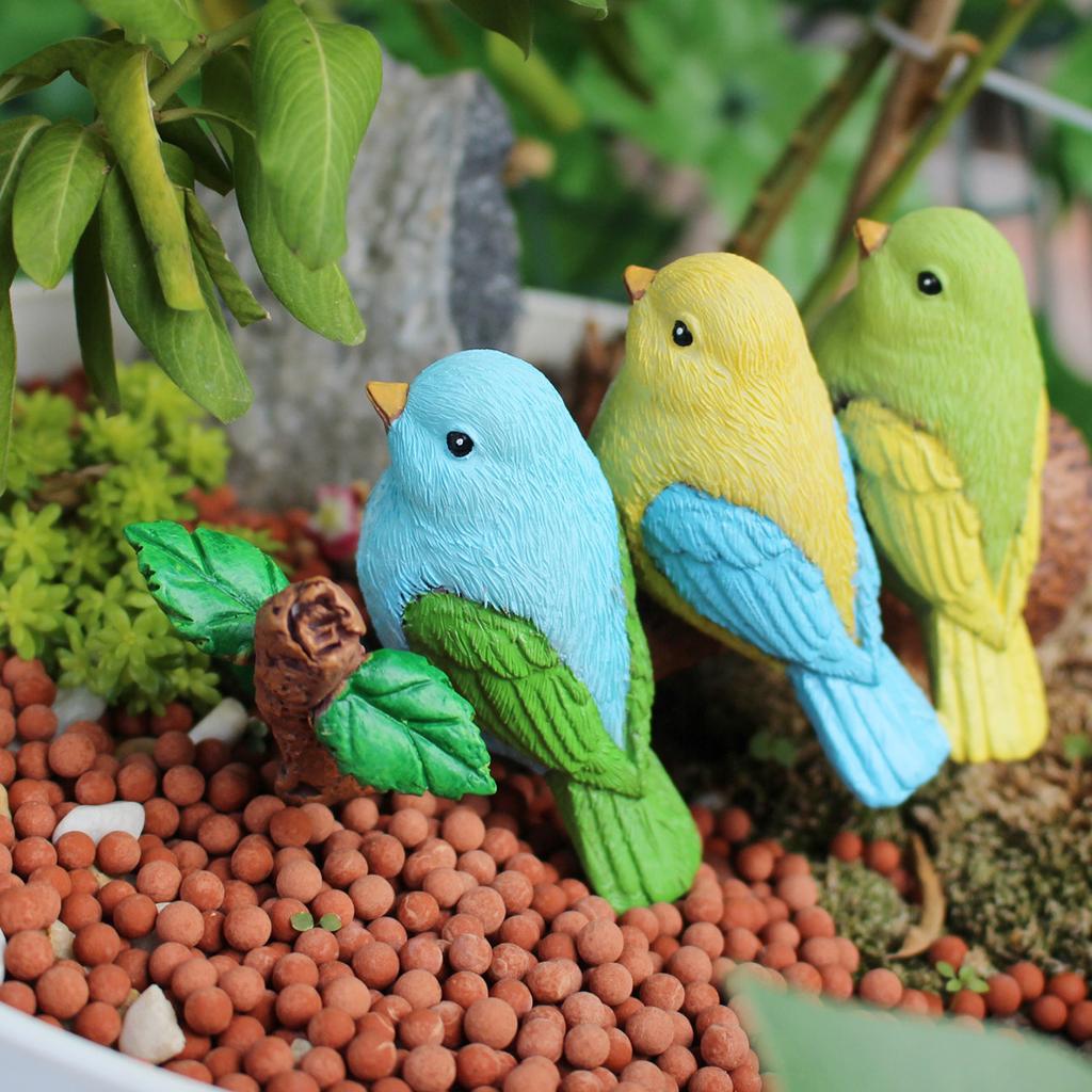 3 Bird Tree Pendant Resin Outdoor Garden Courtyard Potted Plant Decoration Home Wall Pendant