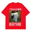 Jesus Coming Out of My Cave and I've Been Doing Just Fine Funny Meme T-shirt Unisex Women Casual Hip-hop Cotton T-shirts Streetwear
