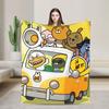 K-Kakaos F-Friends Ryan Blanket  Super Soft Fashion Plush Bedding Throws For Outdoor Travel Office Flannel Bedspread Bed Cover