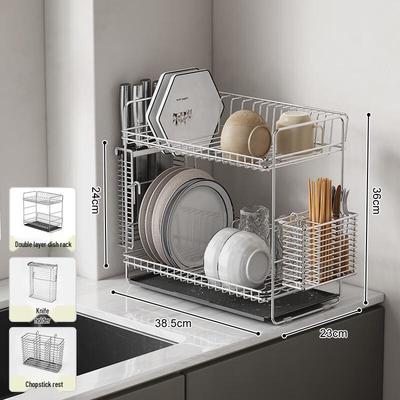Zhi Shi Double-Layer Kitchen Dish Drying Rack