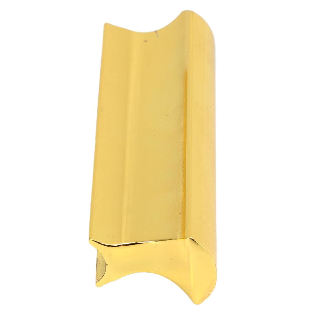 Guitar Slider with 4 Finger Picks Metal Ukulele Slide Tone Bar Stringed Instrument Accessories Gold Color