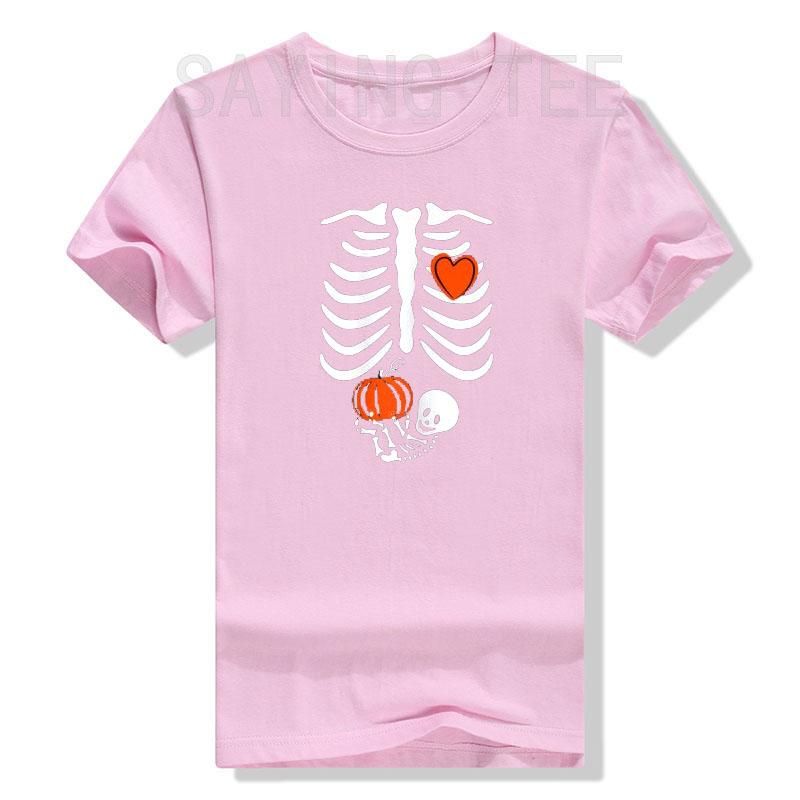 

Женская Скелет Ребенок Беременная Рентген Клетка Ребер Хэллоуин Костюм Футболка Анонс Беременности Эстетичная Одежда Жена Смешные Футболки 4XL