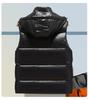 Men's Black and Gold Hooded Winter Down Cotton Gilet Vest