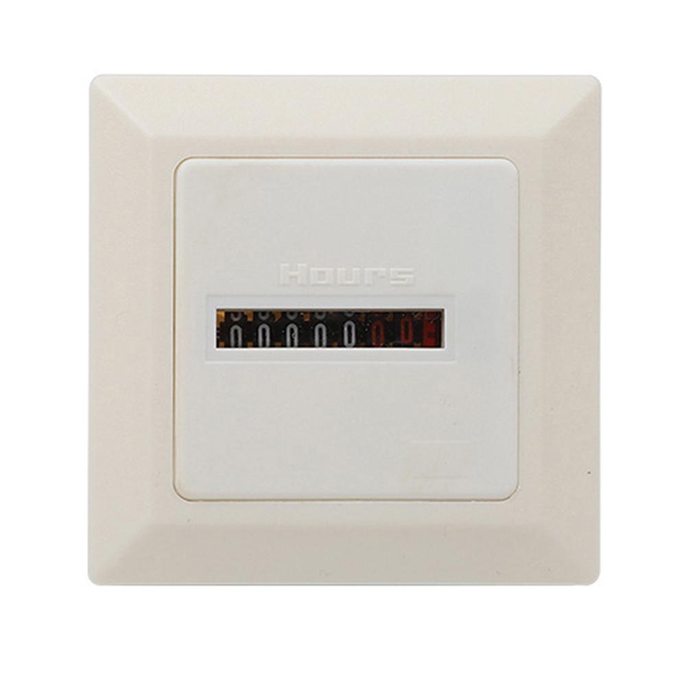 

HM-1 Timer Square Counter Digital 0-99999.99 Gauge 0.3W AC220-240V / 50Hz AC Hour Meter Hourmeter білий
