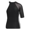Adidas Originals Elegant Casual Short Sleeve Round Neck Slim Fit T-Shirt Women Tops Black DU7287