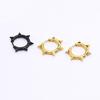 Punk Titanium Steel Spike Rivet Coil Earrings - Trendy Round Wire Clip-Ons
