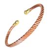 Ren kobber tvunnet elektromagnetisk leddfri unisex kobber, armbånd, bangle, gull, bølger, smerte, helse, kobber, størrelse, herre, dame, armbånd,