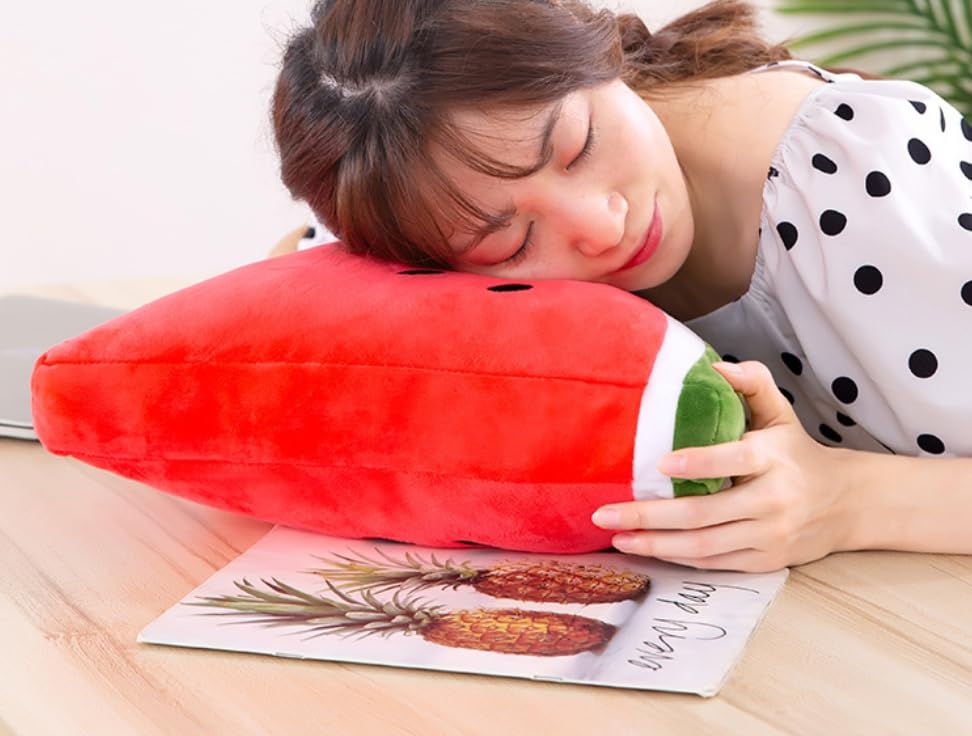 [dokidoki] Wassermelonenkissen Plüschtier Wassermelonen-Kuschelkissen Frucht Weihnachtsgeschenk süß süßes Dekoobjekt Wassermelone Frucht 40cm Sommer