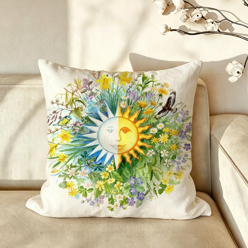 Art NNordic MMidsummer FFestival Cushion Cover Pillow Case Antidustmite Pillowcase Silky Short Plush Sofa Cushion Cover hot