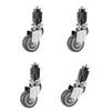 4Pcs Square Tube Universals Wheel Caster Replacement Furniture Swivels Casters Suitcase Wheel Roller Easy To Install