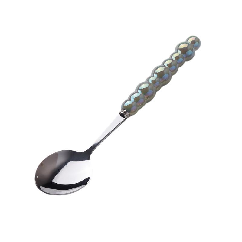 Light Luxury Creative Knife, Fork and Spoon Household Stainless Steel Steak Knife and Fork Western Dessert Spoon Tableware Set High Value