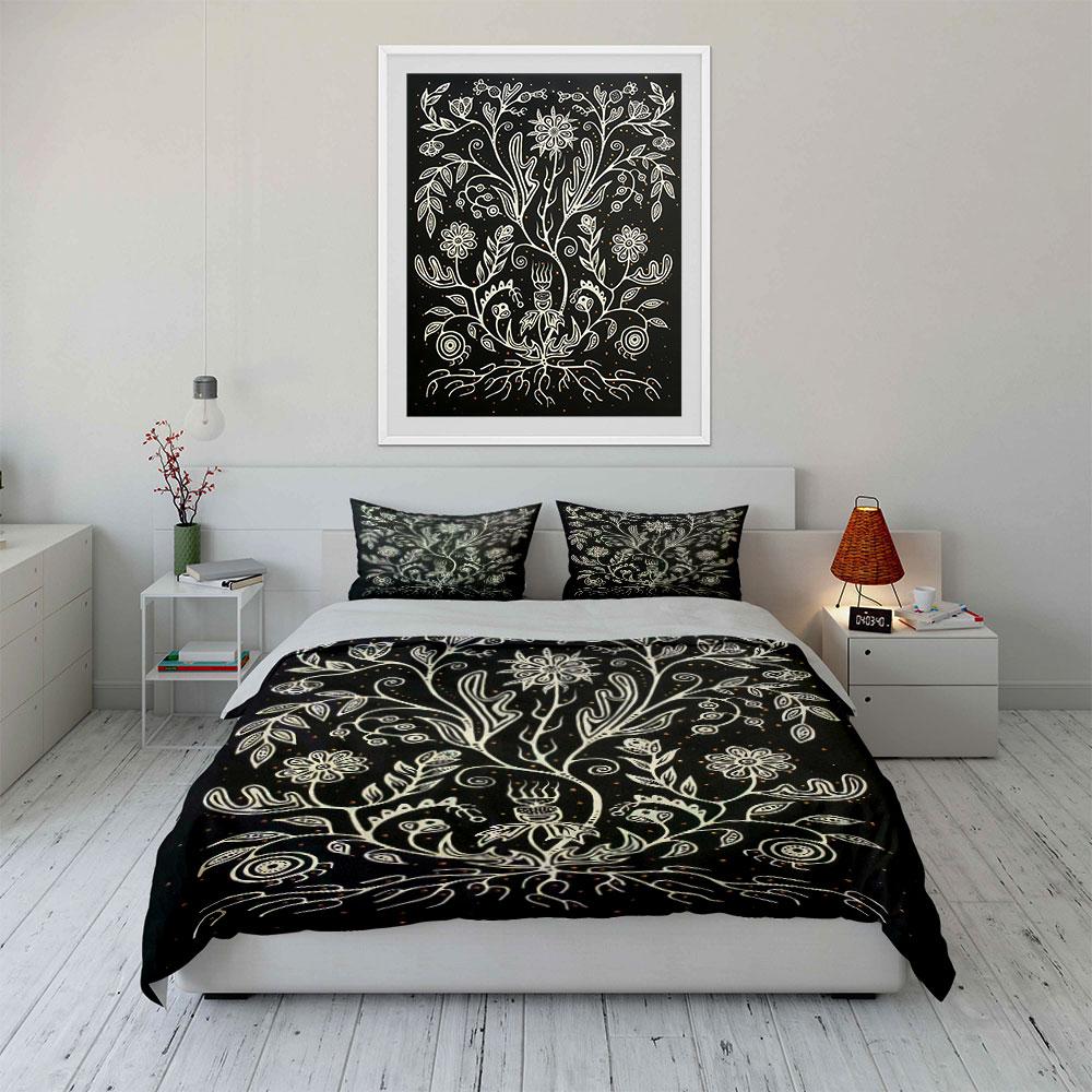 Floral and botanical motifs. Bedding sets Duvet cover sets Duvet covers Pillowcases(1 * Duvet Cover 2 * Pillowcases without duvet insert)