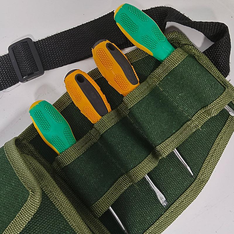 Hot 1Pcs Large-Capacity Wear-Resistant Bag Portable Tool Waist Pouch With Adjustable Belt For Electricians & Carpenters