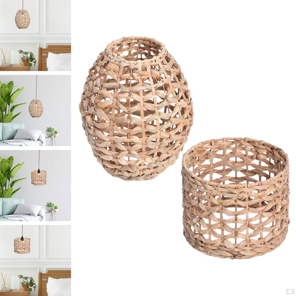 Handcrafted Rattan Lampshade with Vintage Charm for Home Decor