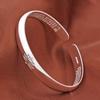 Lotus White Copper Bracelet for Women, Open Heart Sutra Bracelet, Solid Ethnic Style, Young Fashion Accessory, Bracelet for Girlfriend