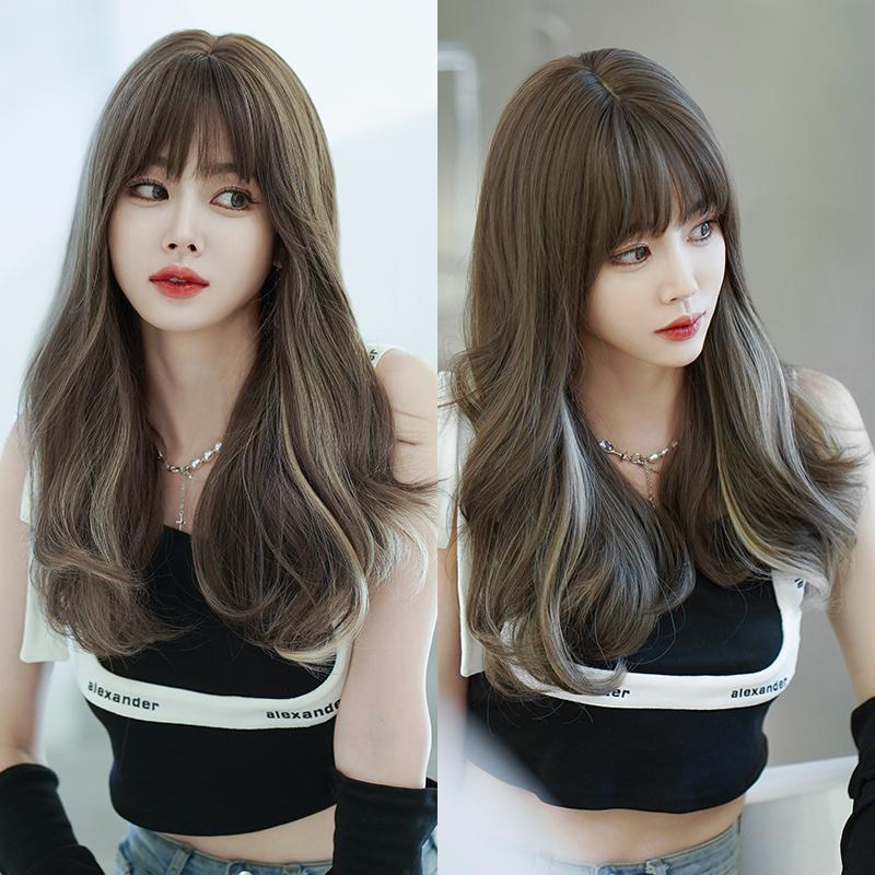 Professional  WIGS Long Body Wavy Sakura Pink Wig for Sweet Girl High Density Synthetic Loose Curly Hair Wig with Bangs Beginner Friendly